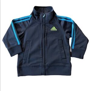 ADIDAS BABY BOY ZIPPERED LIGHTWEIGHT ATHLETIC JACKET SIZE 12 MONTHS